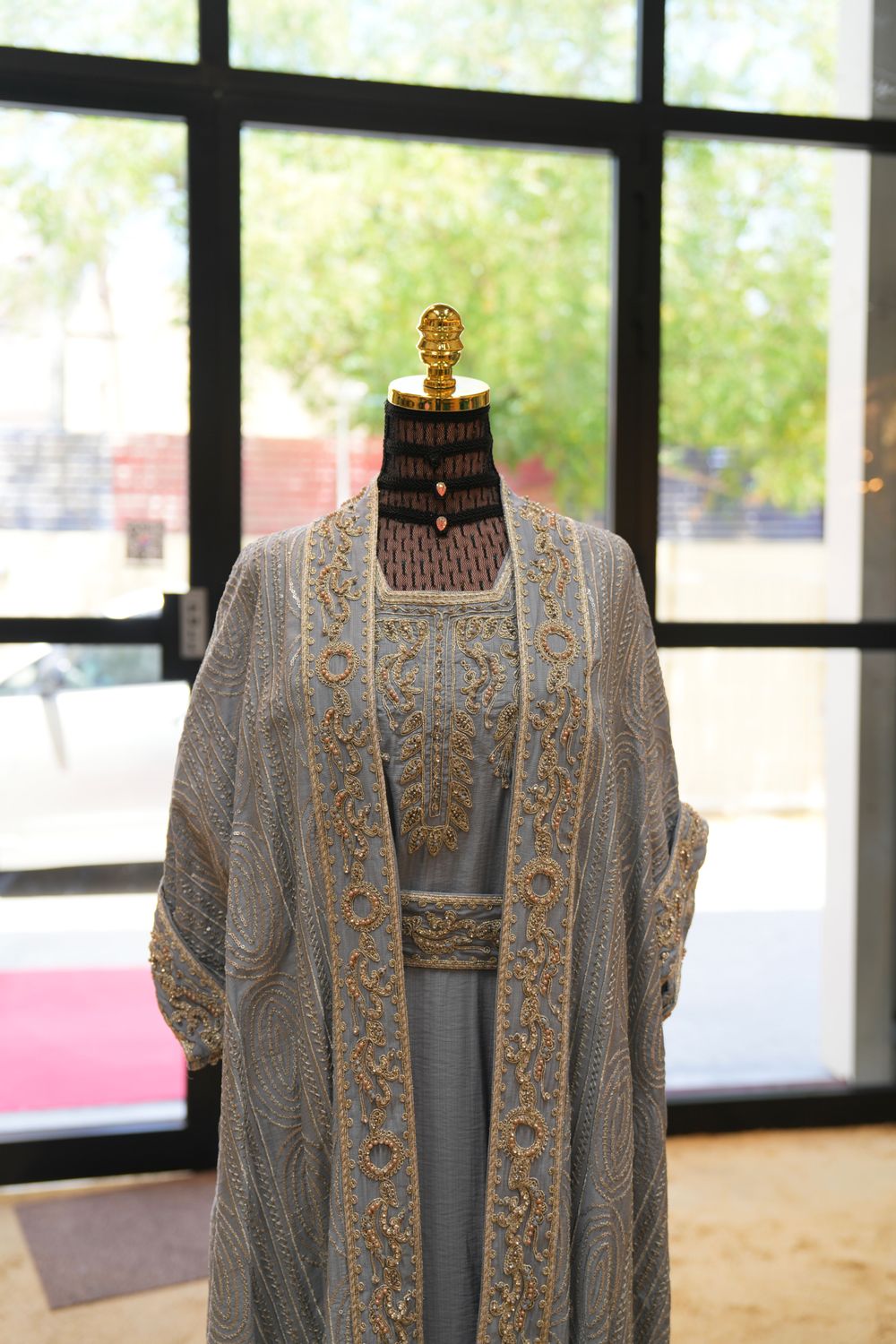 S/M 2 Piece Eid Special Embroidery Dress Length 52&quot;
