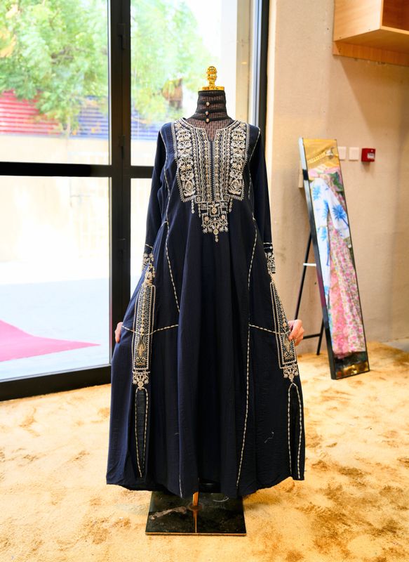 L Size Eid Special Embroidery Dress Length 54&quot;