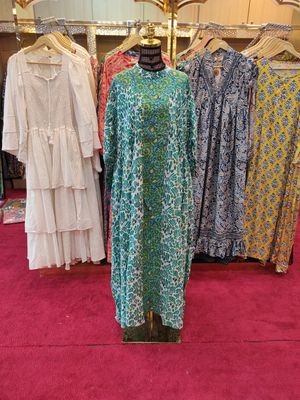 L/XL  Aafreen Printed Cotton Dress 57&quot; Long Jalabiya