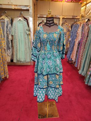 10-11 Year Rahima Printed Cotton Dress 46&quot; Long Jalabiya
