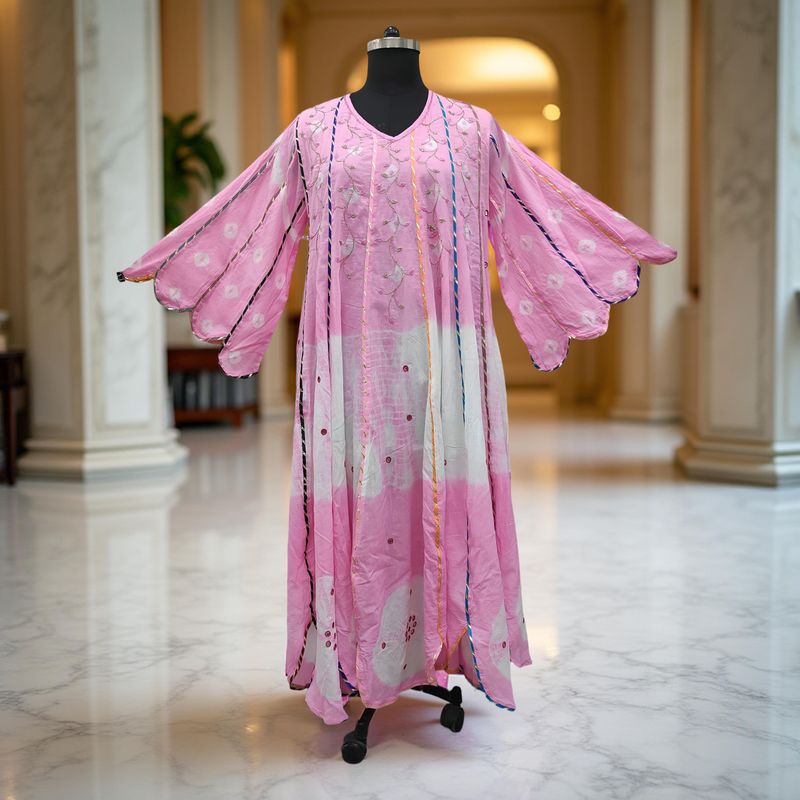 Cotton Jalabiya Dress Meher Crystal Tie Dye 01
