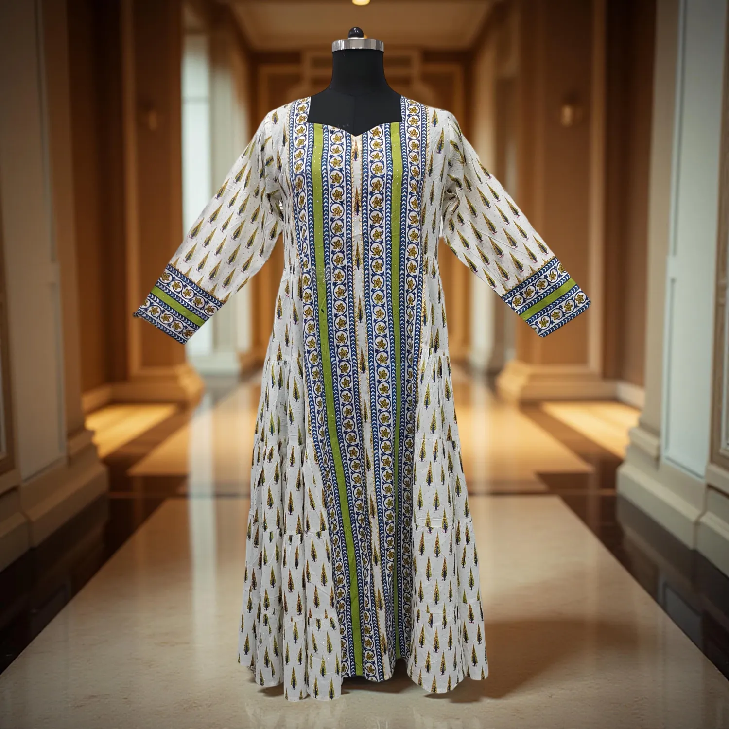 Cotton Jalabiya Dress Sarah Crystal 01