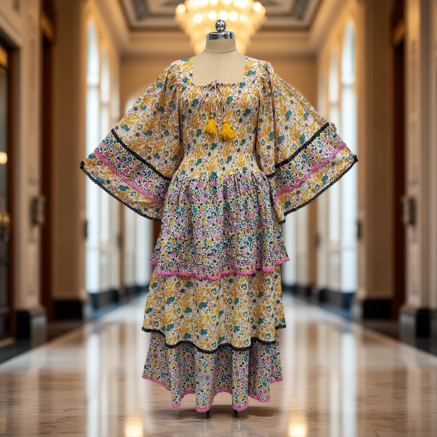 Cotton Jalabiya Dress Rahima Crystal 09
