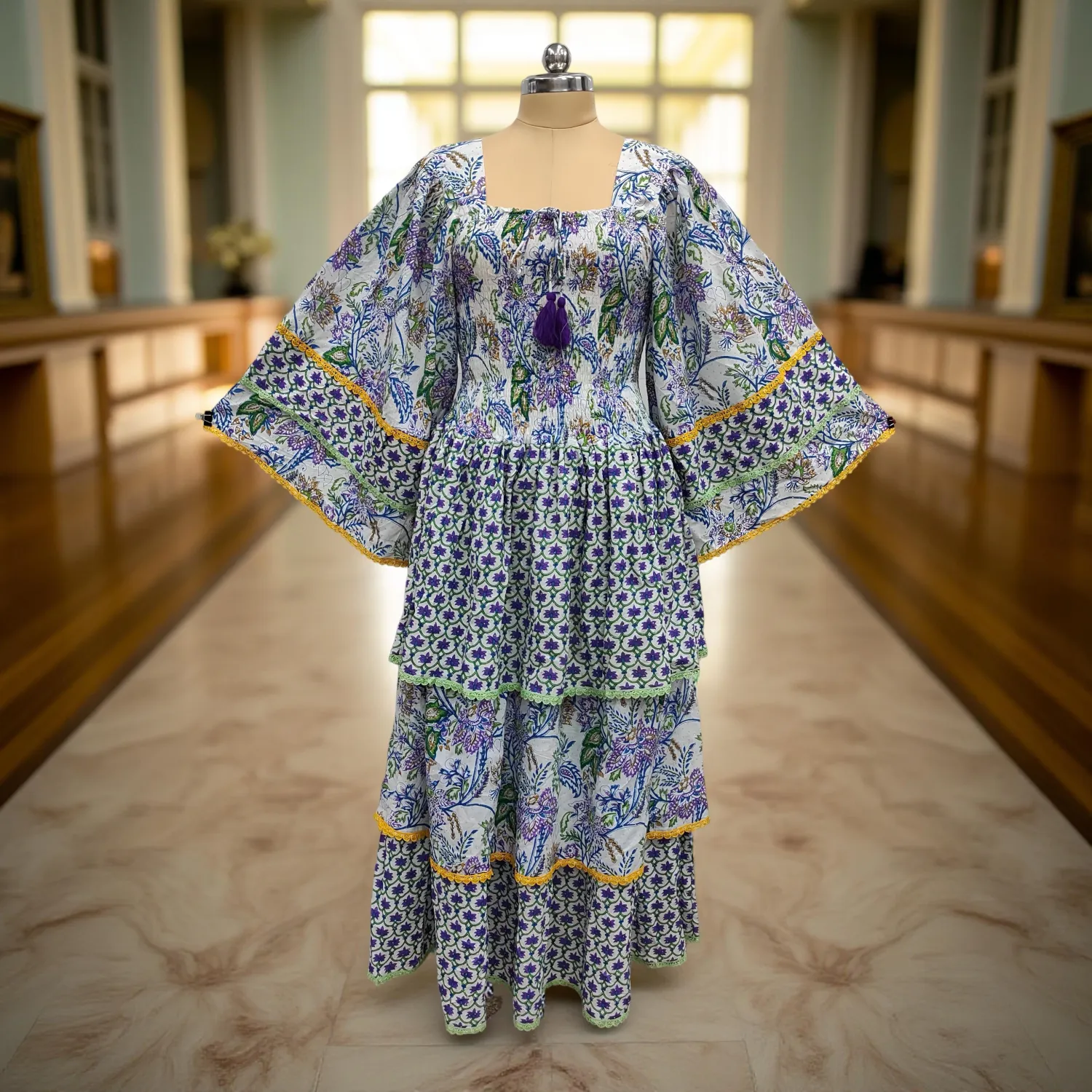 Cotton Jalabiya Dress Rahima Crystal 04