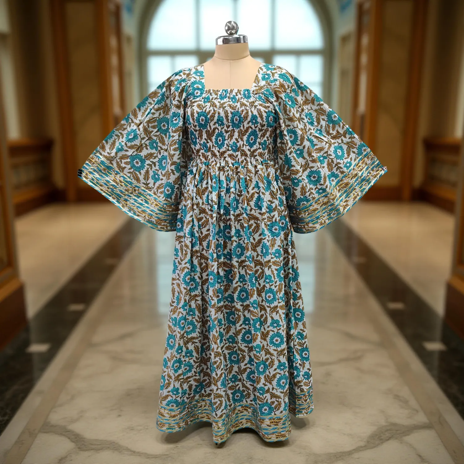 Cotton Jalabiya Dress Elzina Crystal 09