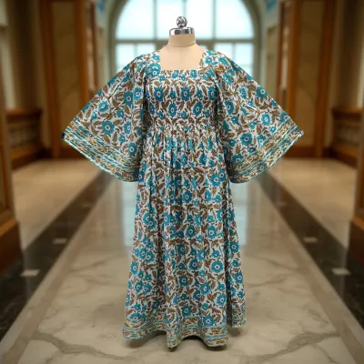 Cotton Jalabiya Dress Elzina Crystal 09