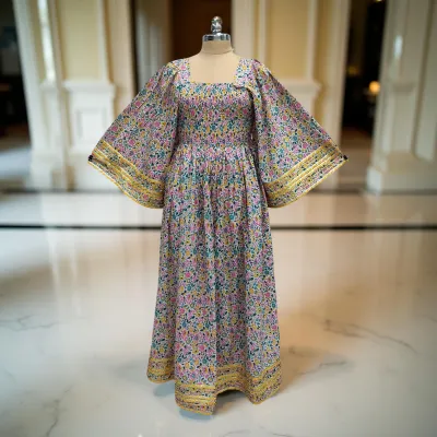 Cotton Jalabiya Dress Elzina Crystal 08