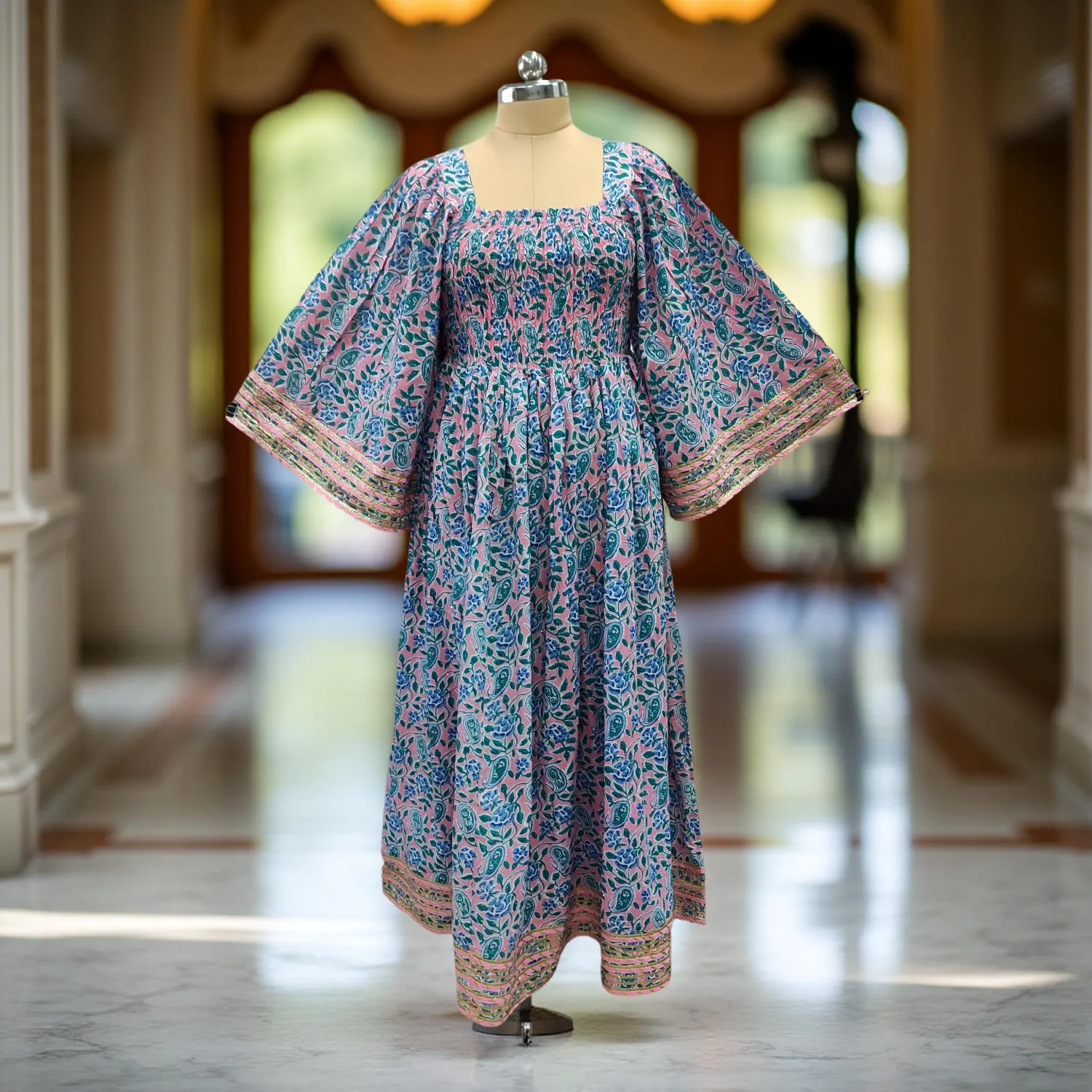 Cotton Jalabiya Dress Elzina Crystal 06