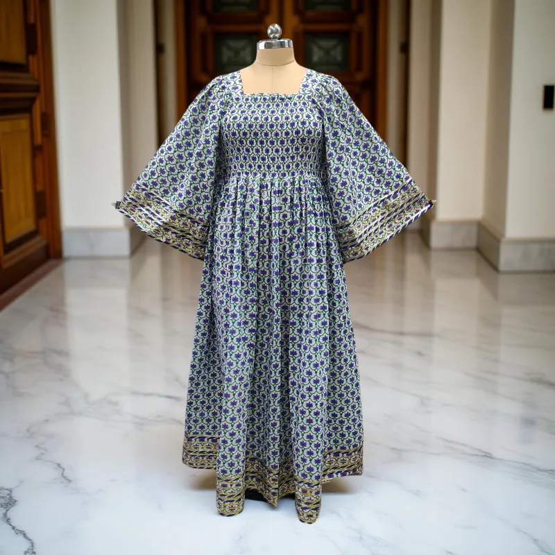 Cotton Jalabiya Dress Elzina Crystal 01
