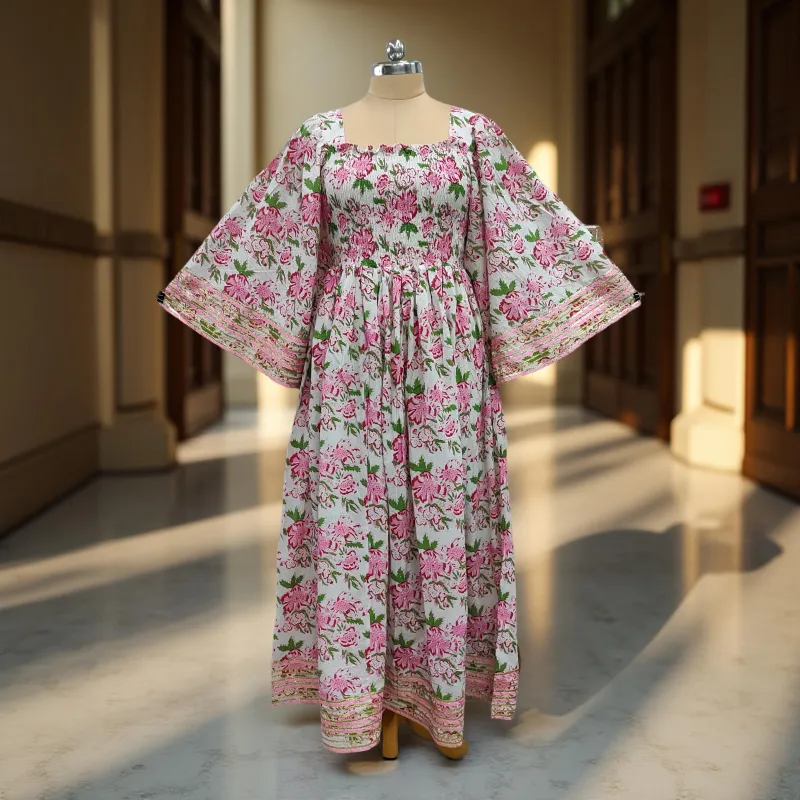 Cotton Jalabiya Dress Elzina Crystal 03
