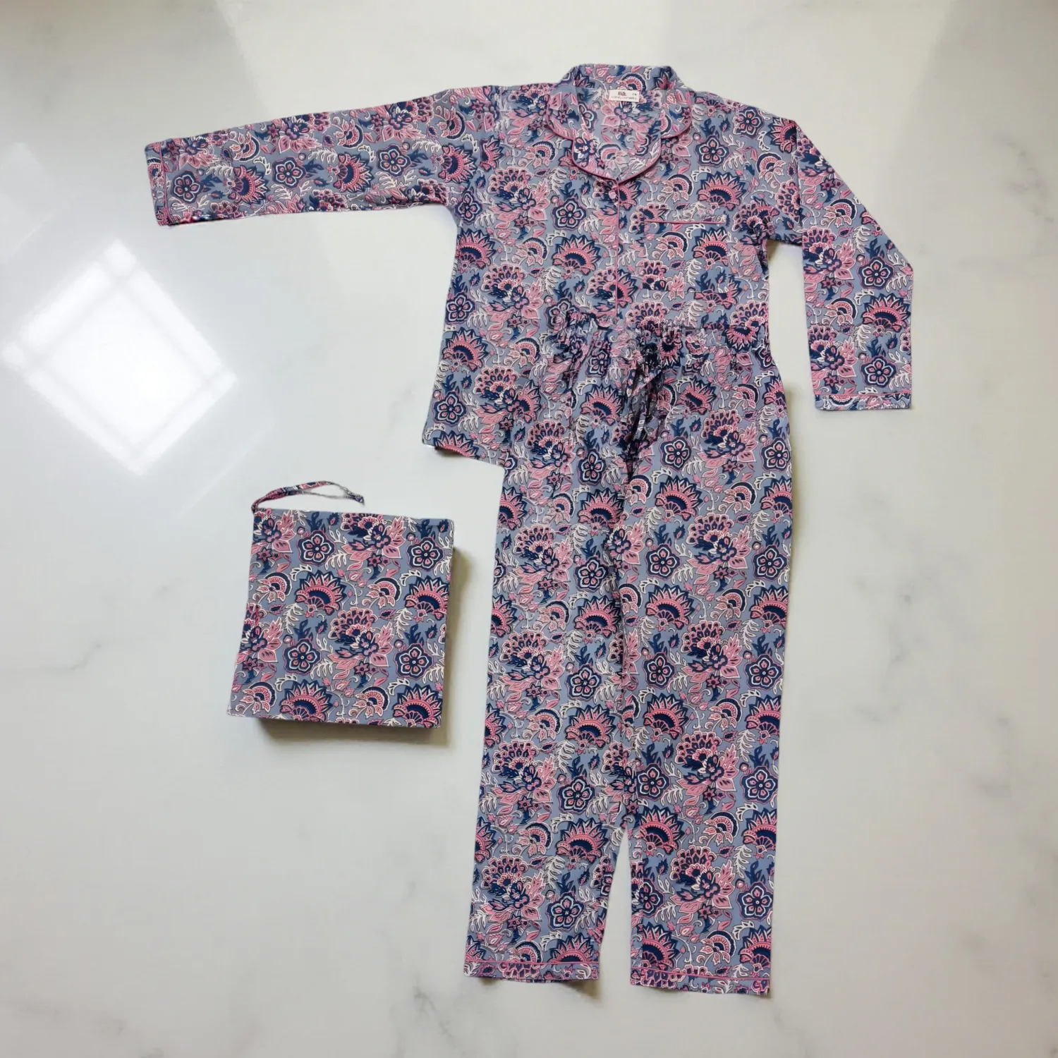 Cotton Long Sleeves Pajama Set 03