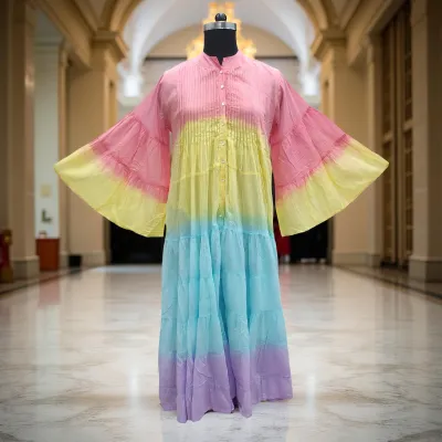 Cotton Jalabiya Dress Halisa Tie Dye 01