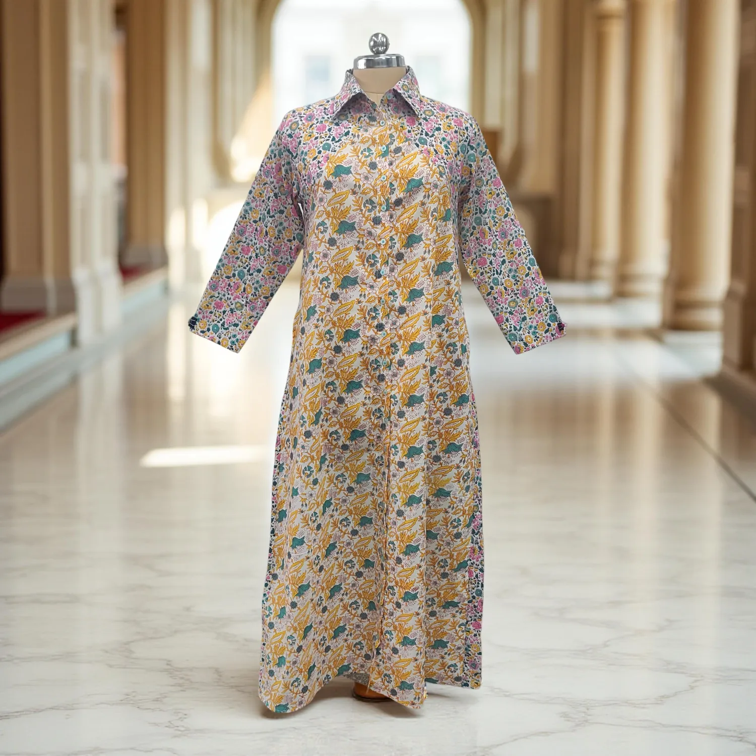 Cotton Jalabiya Dress Honey 03