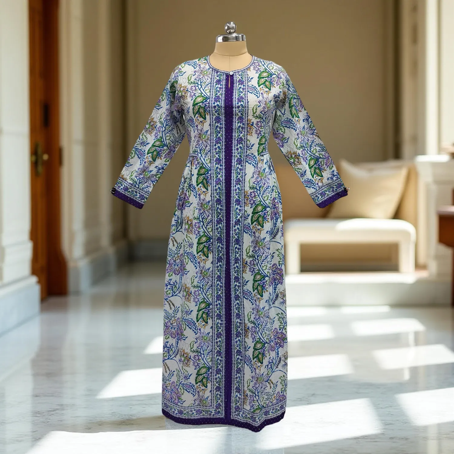 Cotton Jalabiya Dress Bhopali Crystal 04