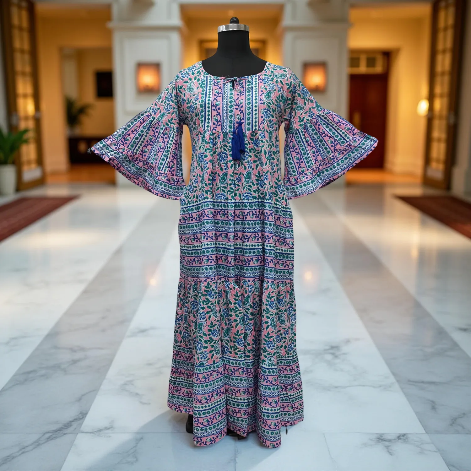 Cotton Jalabiya Dress Gaby Crystal 01