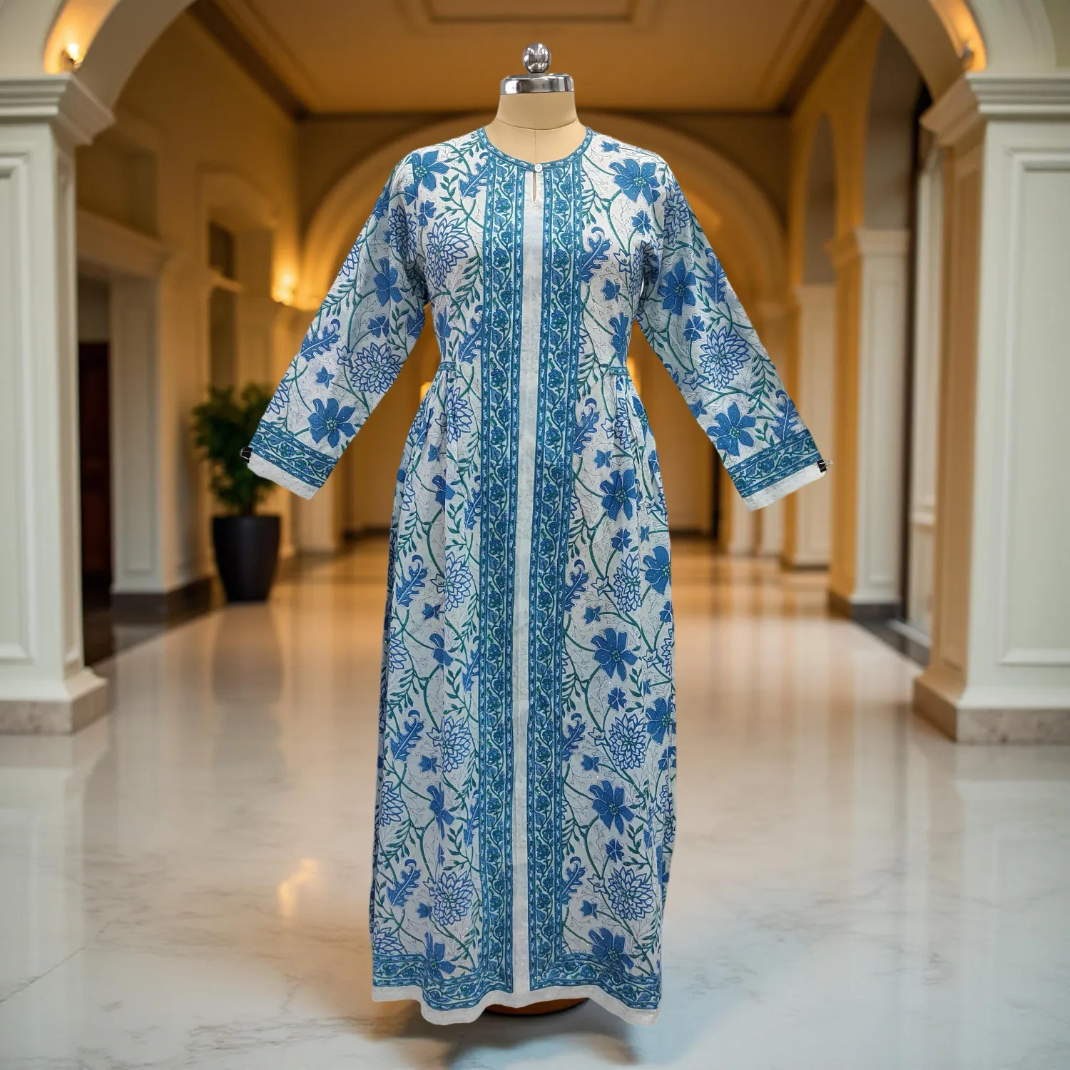 Cotton Jalabiya Dress Bhopali Crystal 01
