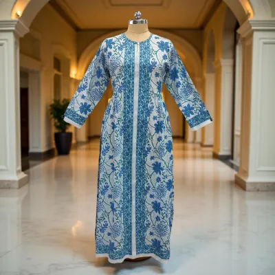 Cotton Jalabiya Dress Bhopali Crystal 01
