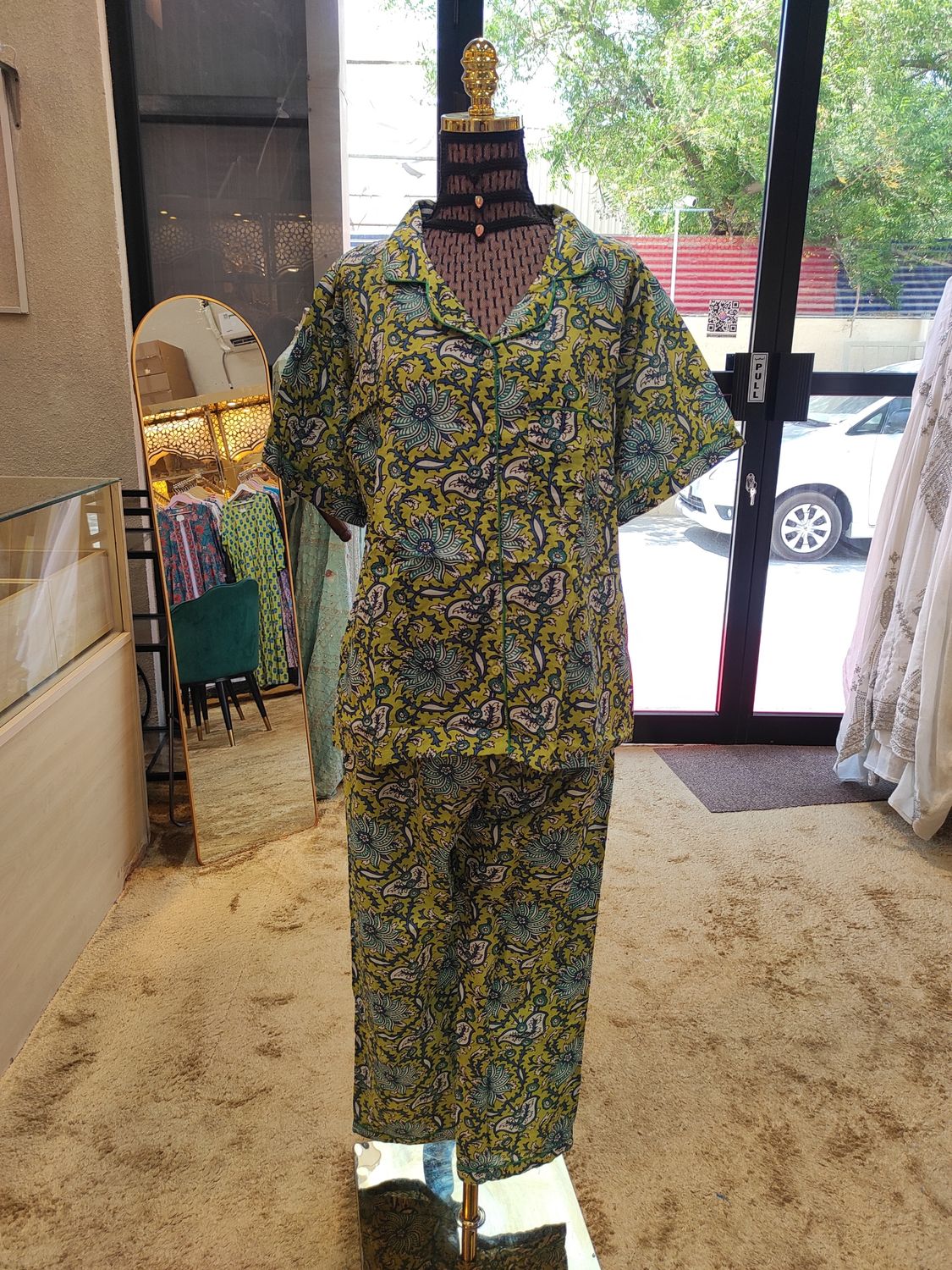 L/XL Cotton Pajamas Set Short sleeves