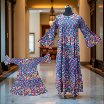 Blue And Yellow Moon Dress