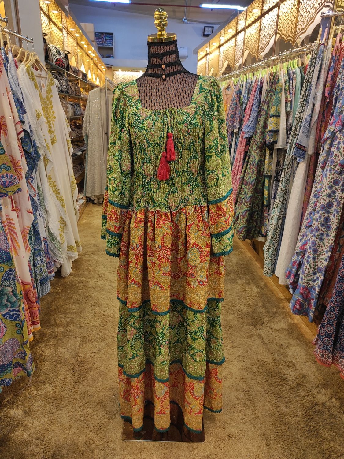 L/XL  Rahima Silk Dress 57&quot; Long Jalabiya