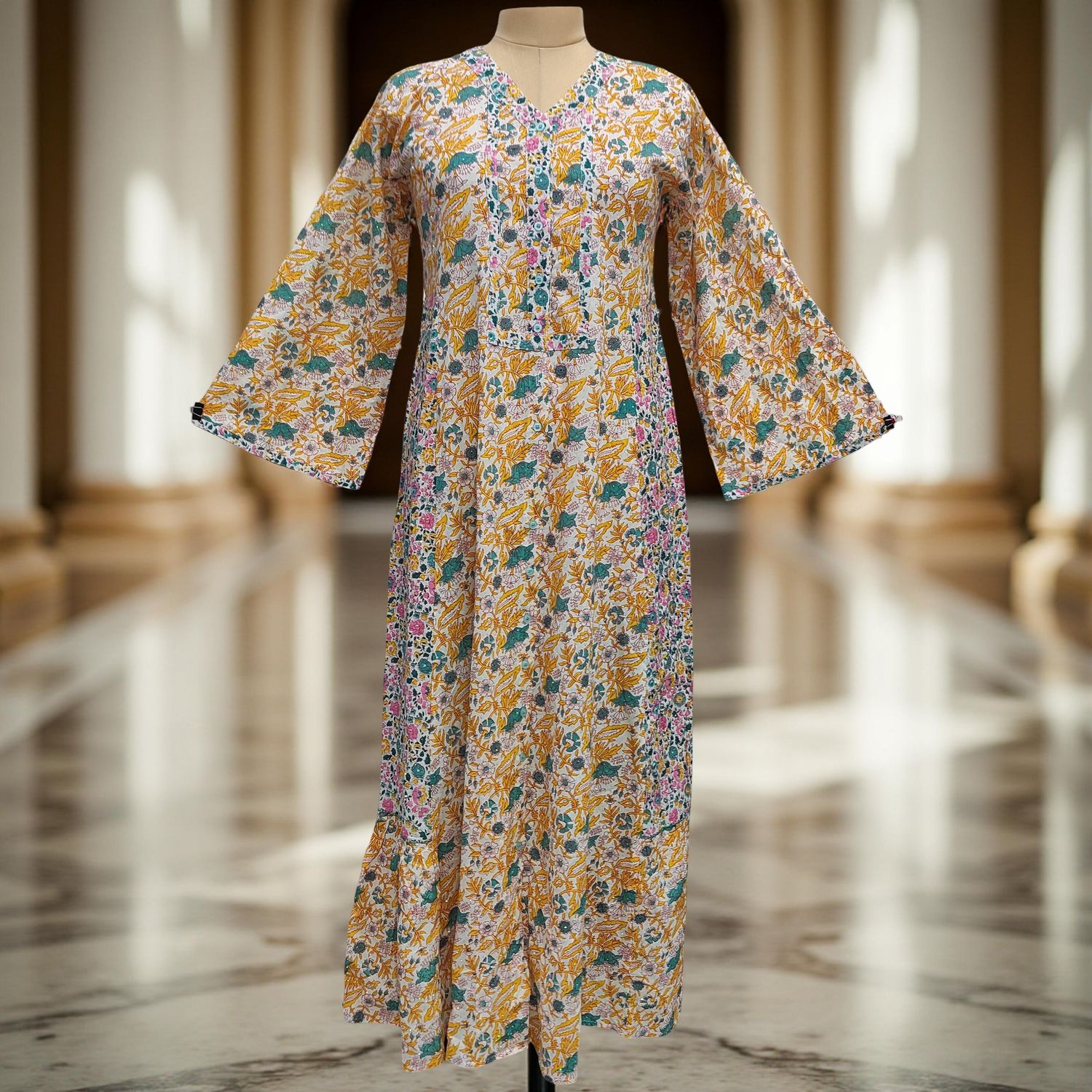 Cotton Jalabiya Dress Tulip Crystal 07