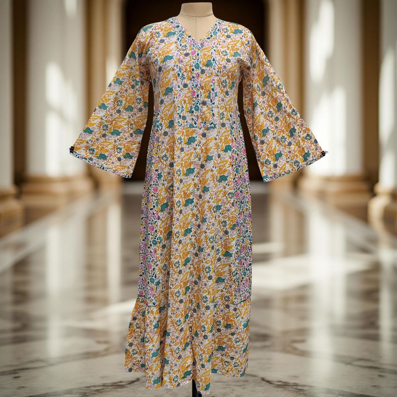Cotton Jalabiya Dress Tulip Crystal 07