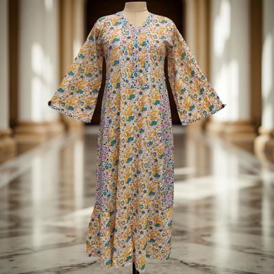 Cotton Jalabiya Dress Tulip Crystal 07