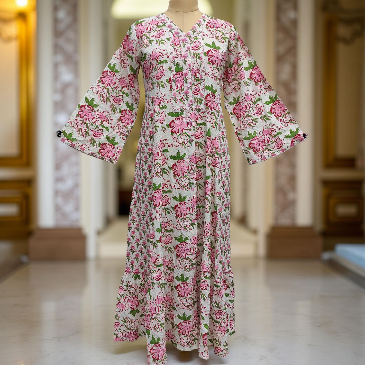 Cotton Jalabiya Dress Tulip Crystal 01