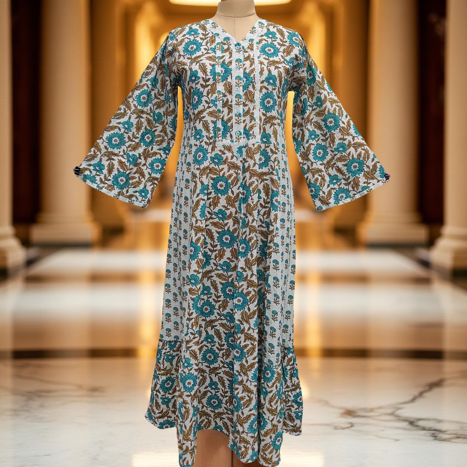 Cotton Jalabiya Dress Tulip Crystal 06