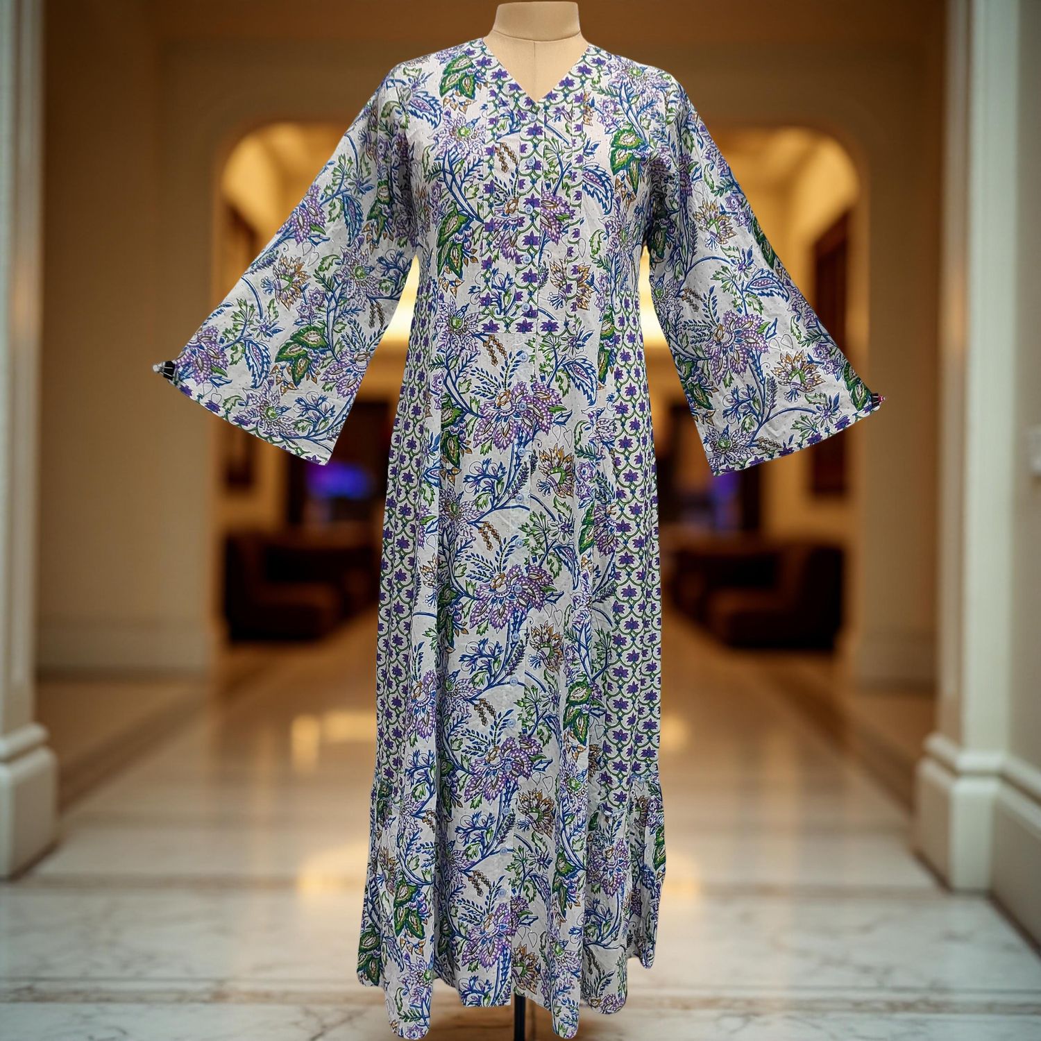 Cotton Jalabiya Dress Tulip Crystal 08
