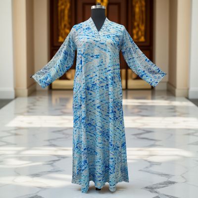 S/M Teena silk  Dress 57&quot; Long Jalabiya