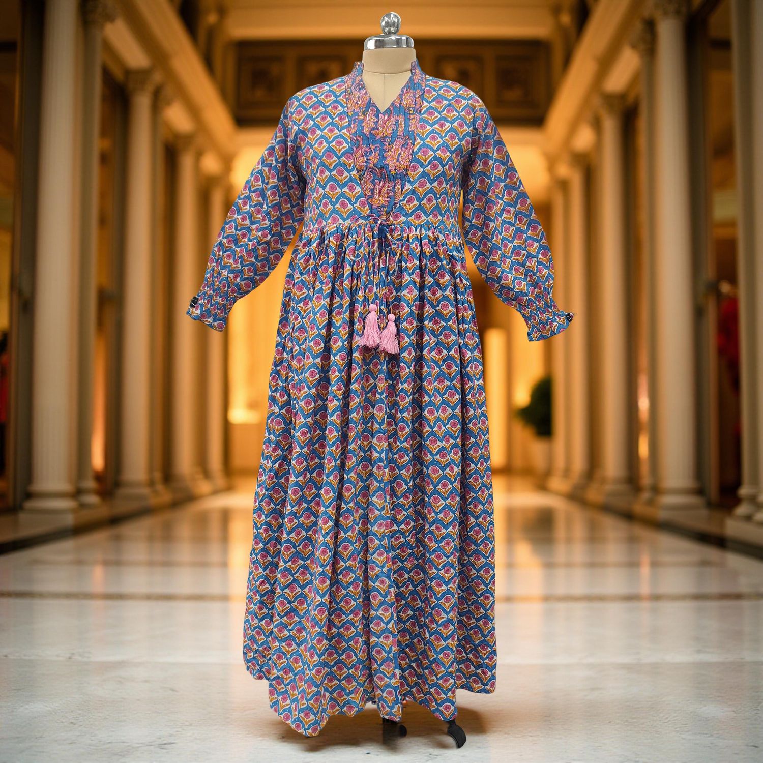 Cotton Jalabiya Dress Fahima Crystal 02