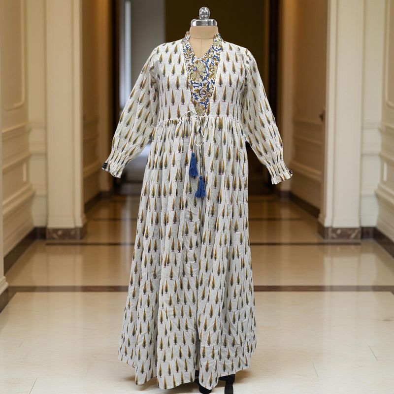 Cotton Jalabiya Dress Fahima Crystal 03