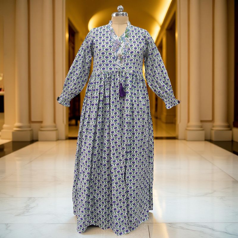Cotton Jalabiya Dress Fahima Crystal 09