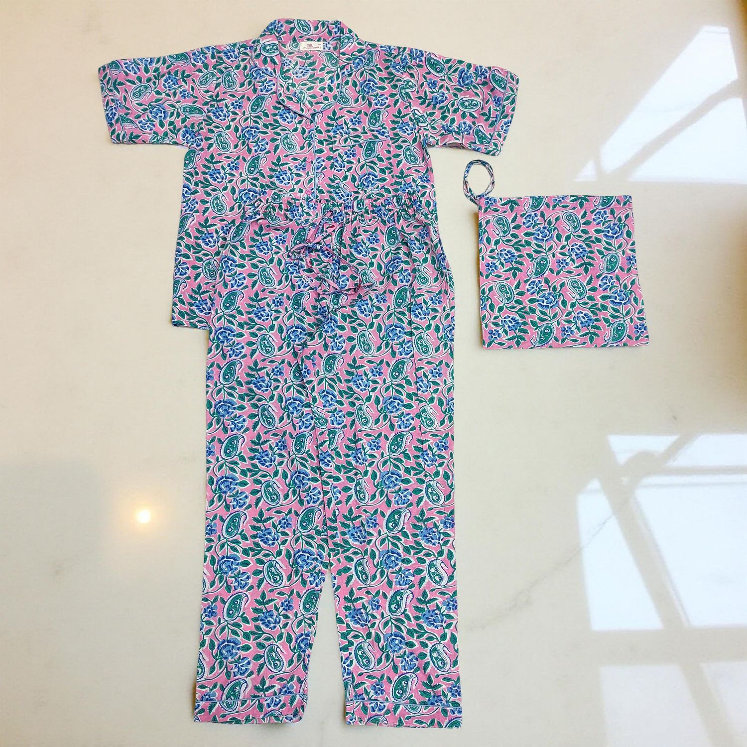 Cotton Short Sleeves Pajama Set 03