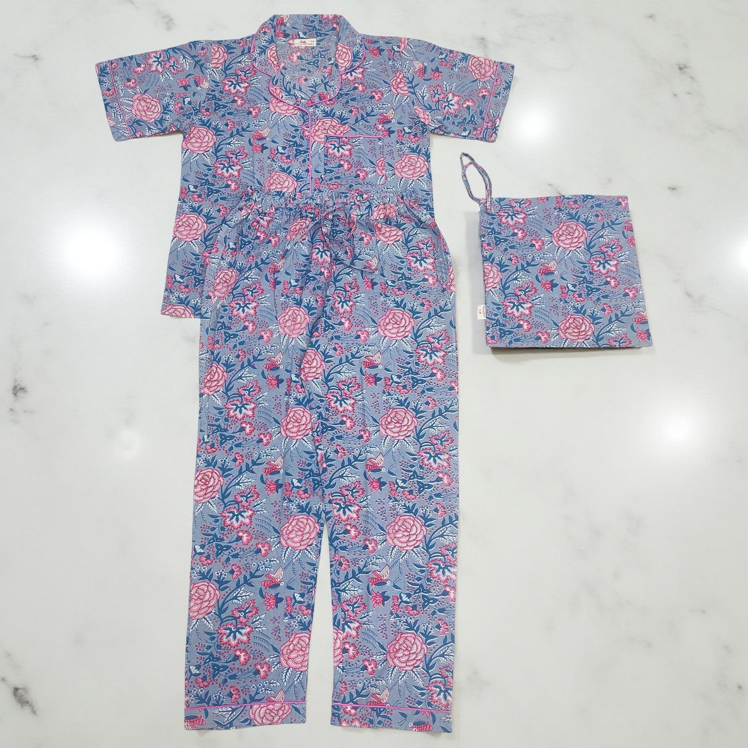 Cotton Short Sleeves Pajama Set 07