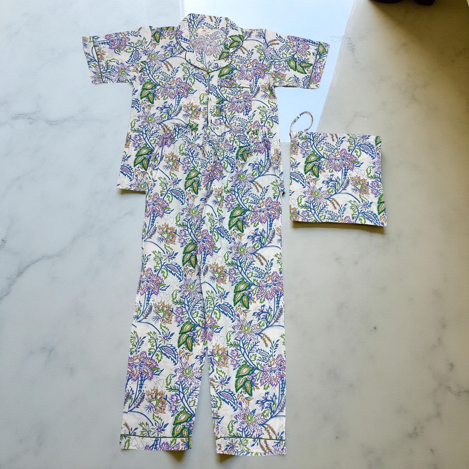 Cotton Short Sleeves Pajama Set 14