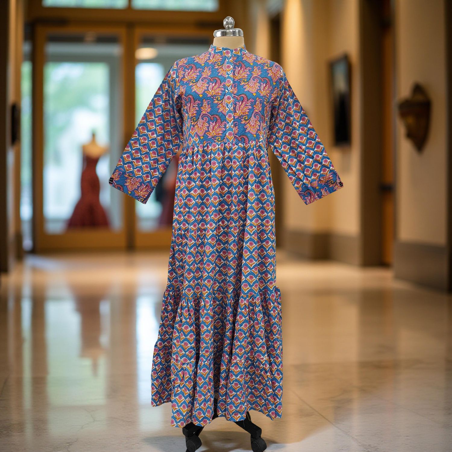 Cotton Jalabiya Dress Safia Crystal 01