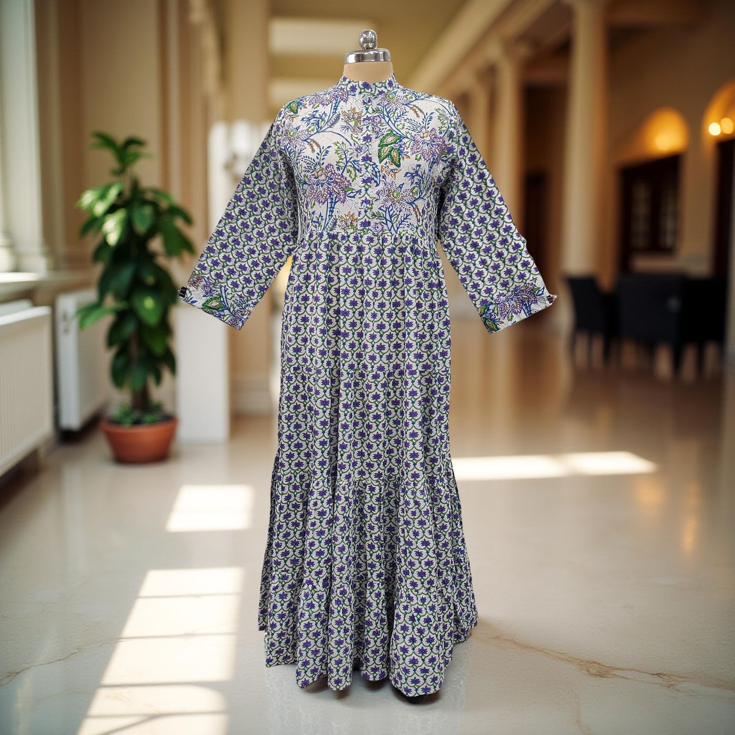 Cotton Jalabiya Dress Safia Crystal 06