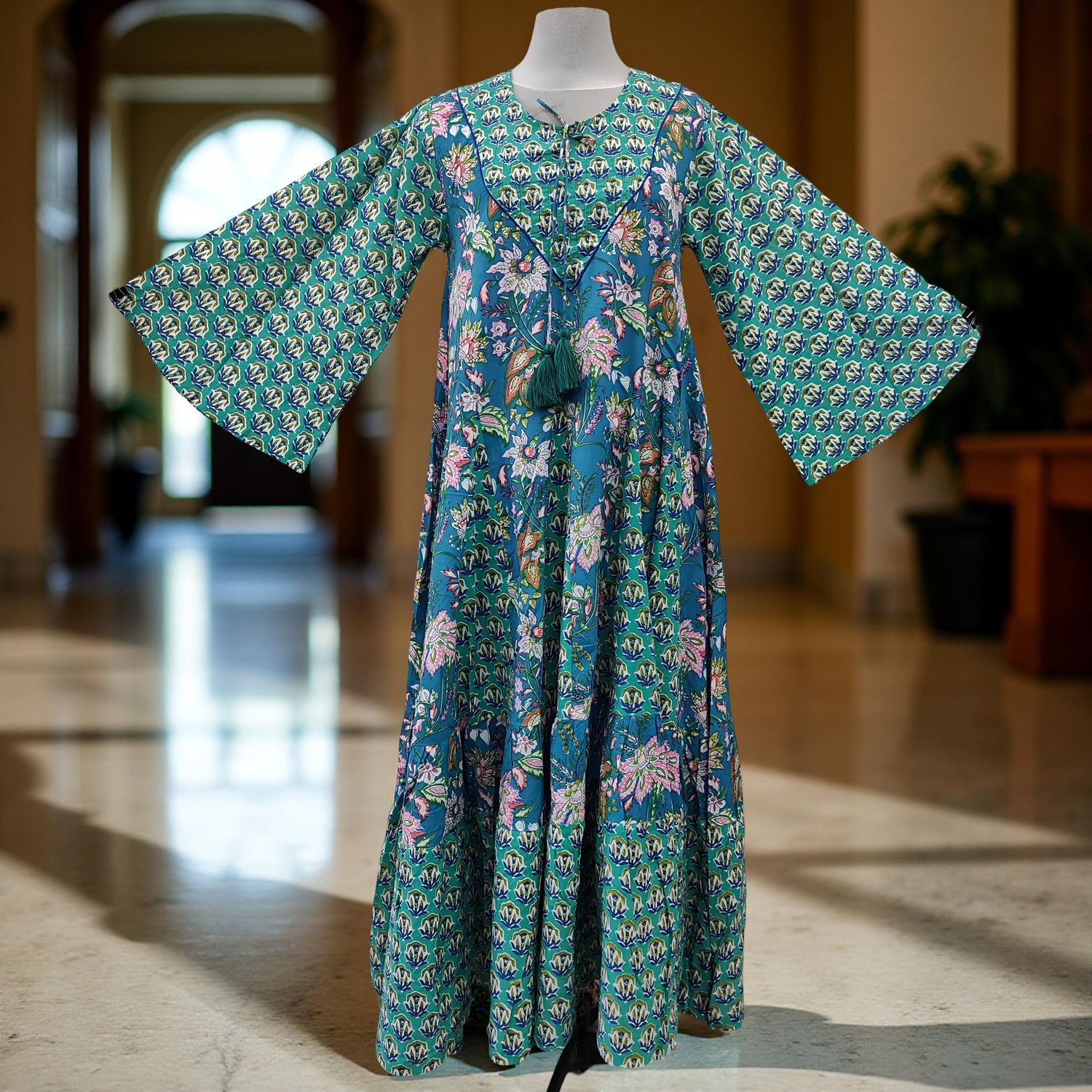 L-XL  Jamina Cotton Dress 57&quot; Long Jalabiya