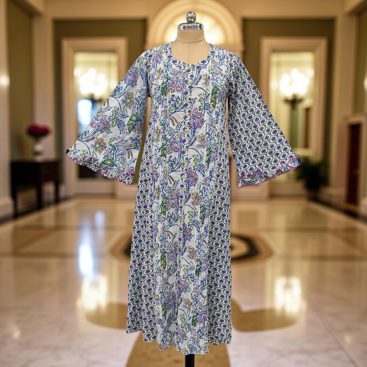Cotton Jalabiya Dress Nura Crystal 05