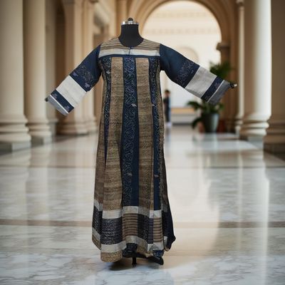 S/M Special Crystal Printed Cotton Dress 57&quot; Long Jalabiya