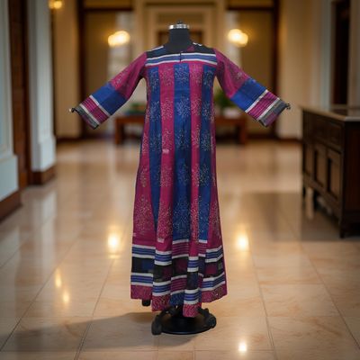 S/M Special Crystal Printed Cotton Dress 57&quot; Long Jalabiya