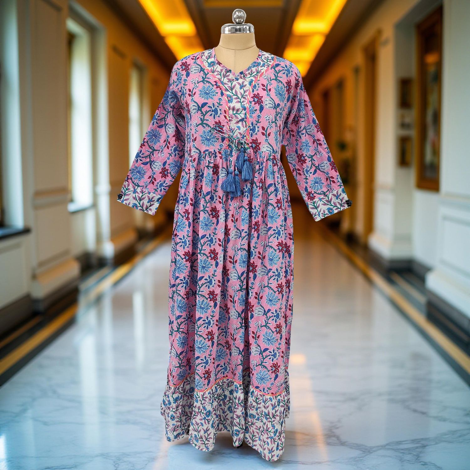 Cotton Jalabiya Dress Zaria Crystal 07