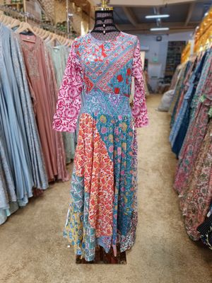 S/M Special Printed Cotton Dress 56&quot; Long Jalabiya