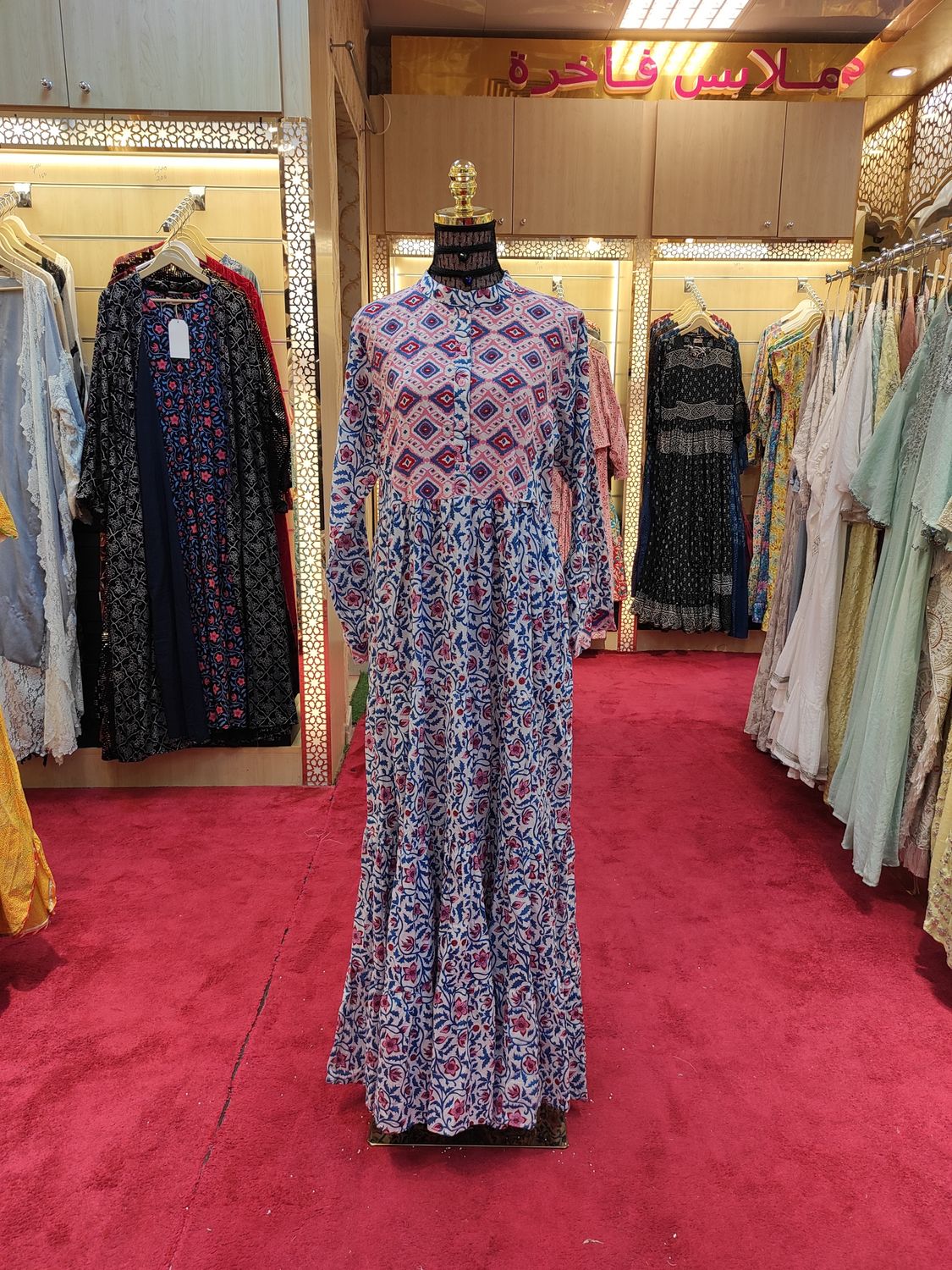 S/M Safia Cotton Dress 57&quot; Long Jalabiya