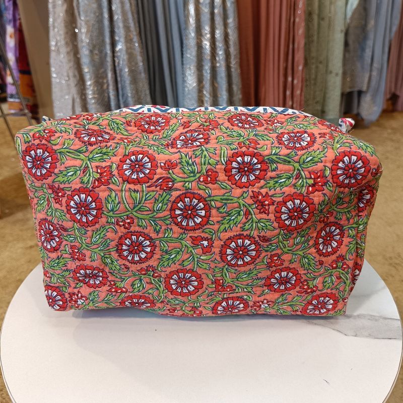 Cotton Cosmetic bag Length 12&quot;