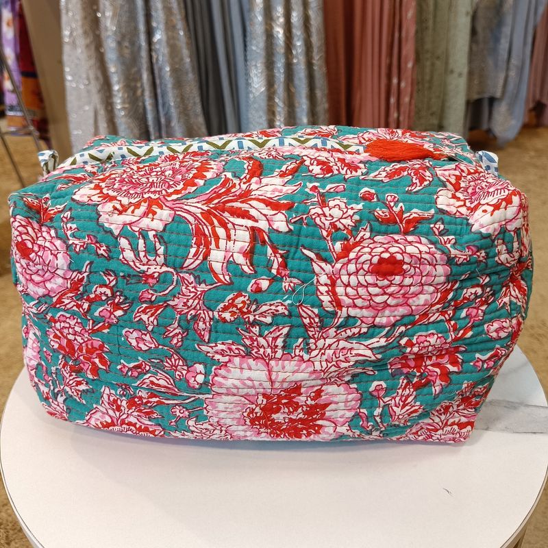 Cotton Cosmetic bag Length 12&quot;
