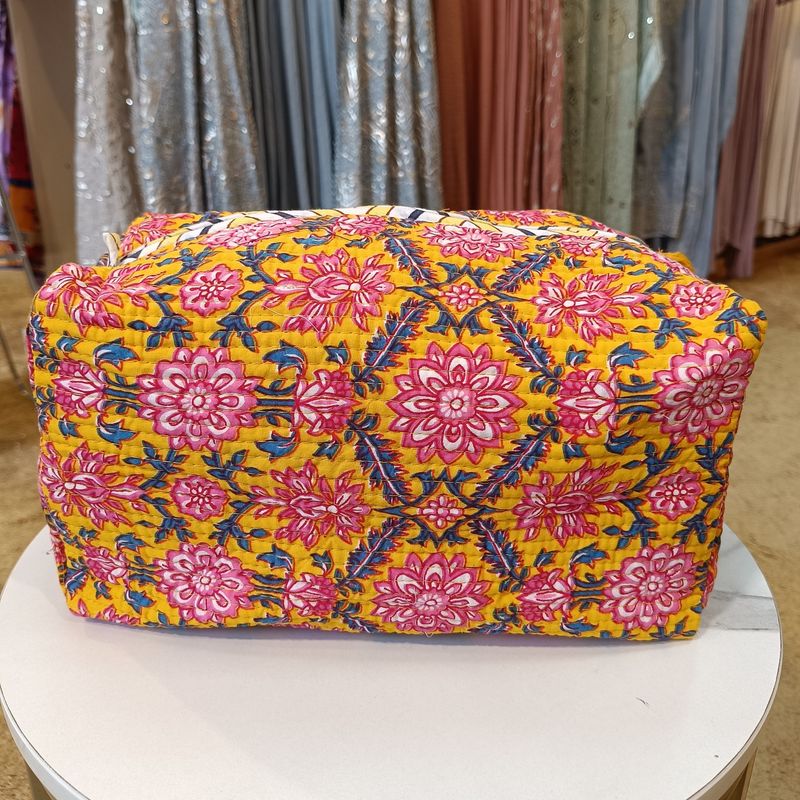 Cotton Cosmetic bag Length 12&quot;