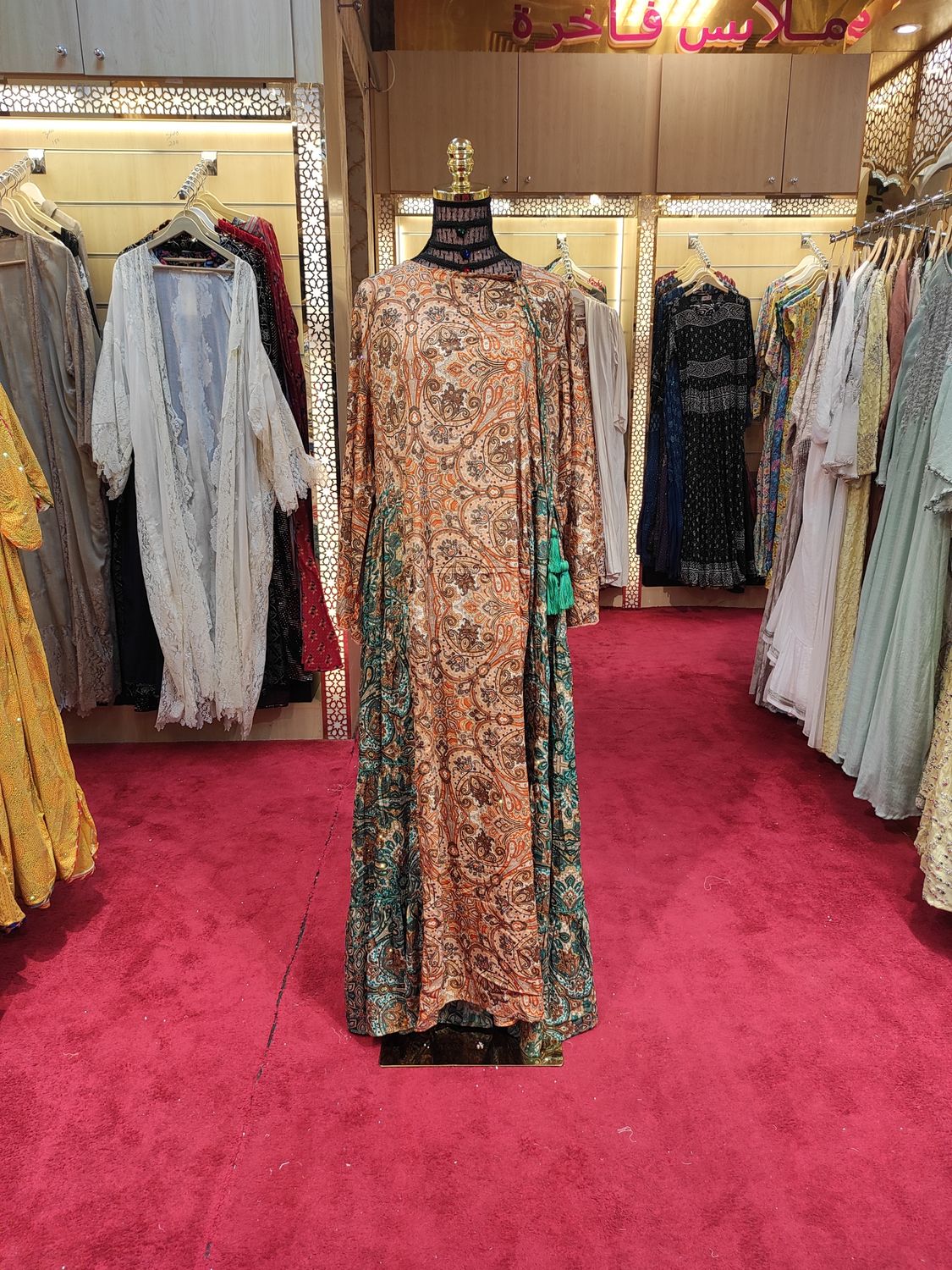 L/XL Cindrella Silk Crystal  Dress 57&quot; Long Jalabiya